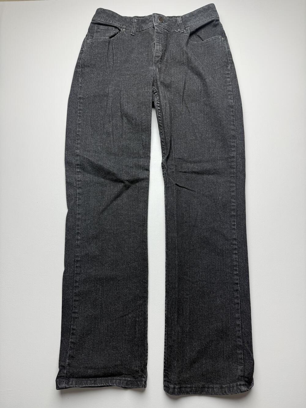 Riders By Lee Jeans Womens 12 M Gray Dark Wash Straight Regular Stretch Denim